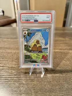 2024 POKEMON SSP EN-SURGING SPARKS ILLUSTRATION RARE #208 ALOLAN DUGTRIO PSA 9 - Image 1