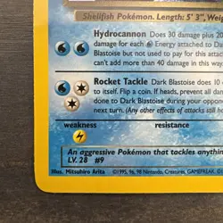 Pokemon Dark Blastoise 3/82 Team Rocket Holo Rare Vintage WOTC - Image 5