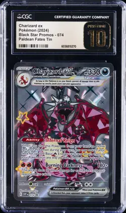 2024 POKEMON BLACK STAR PROMO #074 CHARIZARD EX CGC 10 PRISTINE - Image 1