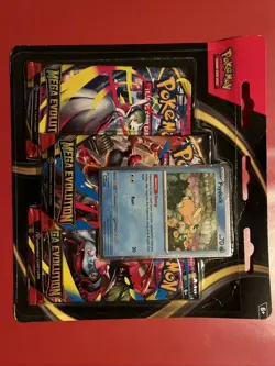 POKEMON MEGA EVOLUTIONS 3 PACK BLISTER BRAND NEW FACTORY SEALED TCG RARE PSYDUCK - Image 1