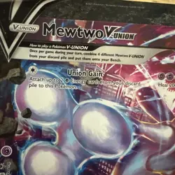 Mewtwo V Union Card SWSH161 Black Star Promo Pokemon Jumbo - Image 2