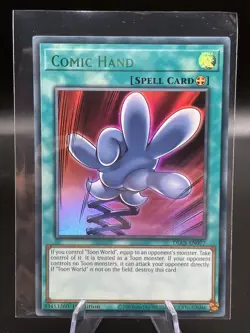 Yu-Gi-Oh TCG Comic Hand Green Ultra Rare Card DLCS-EN077 1st Edition - Image 1