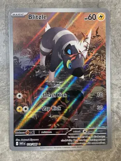 Blitzle 114/086 Sv: Pokemon TCG Rare White Flare Holo Rare Card (Near Mint) NM - Image 1