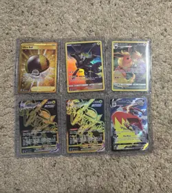 Lot Of Six Pokemon Cards From Silver Tempest Freshly Pulled - Image 1