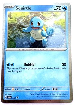 Squirtle (Cosmos Holo) Scarlet & Violet Black Star Promo 048 - Pokemon Card - NM - Image 1