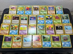 (30) Pokemon Non Holo Card VTG 1ST EDITION 1999 Lot Rare Kabuto Marowak Kingler - Image 1