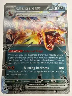 Charizard ex 196/091 - Paldean Fates JUMBO Lenticular Holo Pokemon Card - Image 1