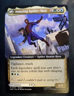 Magic the Gathering Peter Parker Spider-Man NYCC 2025 Exclusive PROMO Card MTG - Image 1