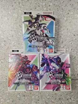 GUNDAM CARD GAME STARTER DECKS ST02, ST03, ST04 LOT OF 3 ENGLISH SEALED - Image 1