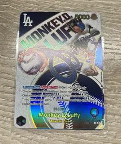One Piece Los Angeles Dodgers Monkey D. Luffy Promo Card English - Image 1
