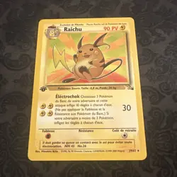 Raichu 29/62 1st Edition Rare - French Fossil Set - Pokemon Card - Image 1
