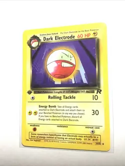 DARK ELECTRODE - 34/82 - 1st Edition Team Rocket - Pokemon Card - NM - Image 1