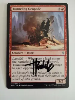 Tunneling Geopede Signed by Thomas Jedruszek Magic the Gathering - Image 1