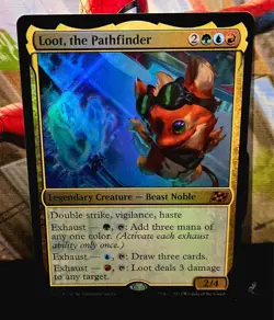 magic the gathering - FOIL!! - Loot, the Pathfinder - Legendary Creature - Beast - Image 1