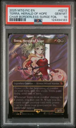 2025 MTG FINAL FANTASY COMMANDER #0212 TERRA, HERALD OF HOPE PSA 10 - Image 1