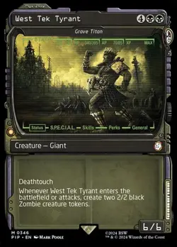 Grave Titan "West Tek Tyrant" - Showcase PIP NM MTG - Image 1