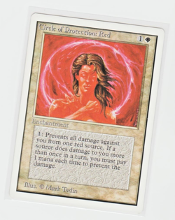 Magic the Gathering ~ MTG ~ 1x Circle of Protection: Red ~ UNLIMITED ~ M/NM ~ - Image 1