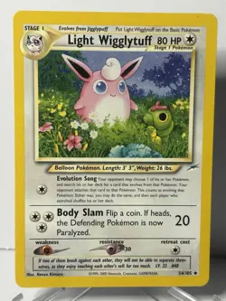 2002 Pokemon Neo Destiny 1st Edition Light Wigglytuff #54/105 - Image 1