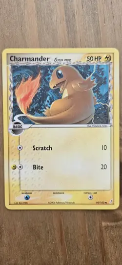 Pokemon TCG Charmander EX Crystal Guardians Card 49/100 Delta Species - Image 1