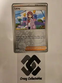 Pokemon Cards Lacey 139/142 Stellar Crown Reverse Holo Trainer Rare Mint Card - Image 1