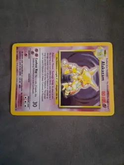 Pokemon Alakazam TCG Base Set Holo Card 1/102 Unlimited Rare Near Mint Condition - Image 2