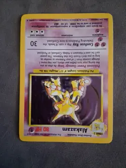 Pokemon Alakazam TCG Base Set Holo Card 1/102 Unlimited Rare Near Mint Condition - Image 3
