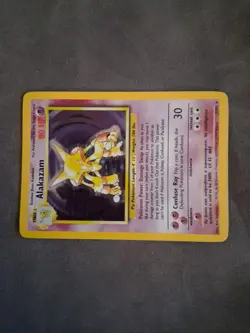 Pokemon Alakazam TCG Base Set Holo Card 1/102 Unlimited Rare Near Mint Condition - Image 4