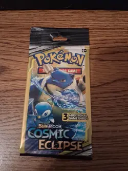 2019 Pokemon 3 Card Booster Pack Sun & Moon COSMIC ECLIPSE Factory Sealed - Image 1
