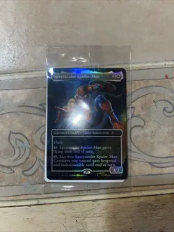 Magic: The Gathering Spider-Man card IN HAND BRAND NEW marvel legends - Image 1