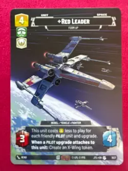 STAR WARS UNLIMITED TCG JUMP TO LIGHTSPEED: PRESTIGE CARD: RED LEADER - FORM UP - Image 1