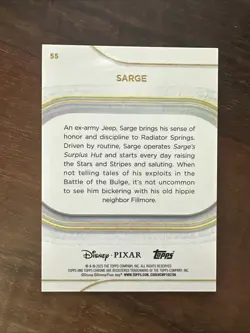 2025 Topps Chrome Disney Sarge Pixar 4/10 - Image 3