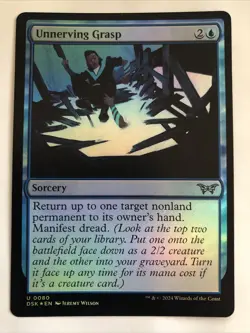 MTG Duskmourn: House of Horror Unnerving Grasp Foil 0080 NM - Image 1