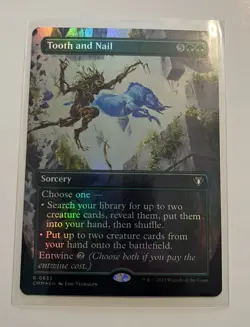 MTG - Commander Masters - Tooth and Nail Borderless Foil - Rare 0652 - Image 1
