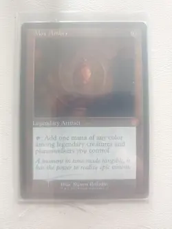 Mox Amber Retro Frame Foil Brothers' War #35 MTG - Image 1