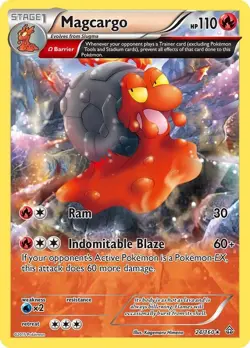 Pokemon XY Primal Clash Magcargo (Omega) 024/160 - Image 1