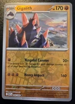 Gigalith 048/086 Reverse Holo Uncommon Scarlet & Violet: White Flare Pokemon TCG - Image 1