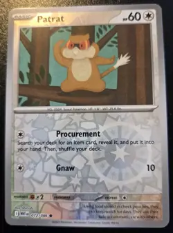 Patrat 072/086 Reverse Holo Common Scarlet & Violet: White Flare Pokemon TCG - Image 1