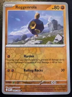Roggenrola 046/086 Reverse Holo Common Scarlet & Violet: White Flare Pokemon TCG - Image 1
