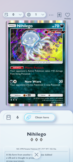 A3a Nihilego (ENG) - Pokemon TCG Pocket 3 Diamond Card (♢♢♢) Digital Card Trade - Image 3