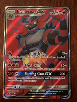 Pokemon 1x Incineroar GX - Full Art Holo Black Star Promo SM38 - LP - Image 1