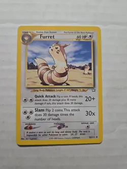 Furret 35/111 Pokemon TCG Vintage Neo Genesis Regular Non-Holo - - Image 1