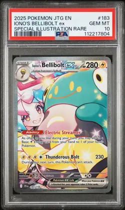 2025 POKEMON JTG EN-JOURNEY TOGETHER #183 IONO'S BELLIBOLT EX PSA 10 - Image 1