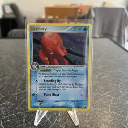 2005 Pokemon TCG Octillery EX Unseen Forces 10/115 Foil Reverse Holo Rare LP - Image 1