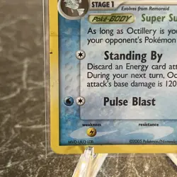 2005 Pokemon TCG Octillery EX Unseen Forces 10/115 Foil Reverse Holo Rare LP - Image 3