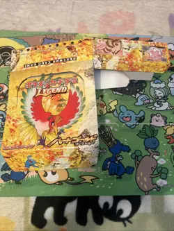 **EMPTY** Japanese Pokemon Legend HeartGold Booster Box (L1) Ho-Oh 1st Ed - Image 1