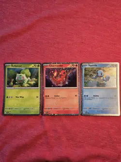 Pokemon 151 Lot: Charmander SVP 046 Squirtle 047 Bulbasaur 048 Holo Promo LP/NM - Image 1