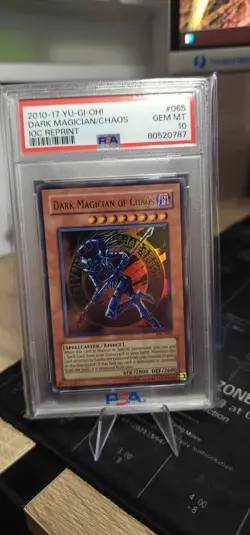 Yugioh TCG Dark Magician of Chaos IOC-065 Unlimited PSA 10 GEM MT IOC Reprint - Image 2
