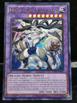 Yugioh! TCG - Dracotail Arthalion - Ultra Rare - JUSH-EN006 - Justice Hunters - Image 2
