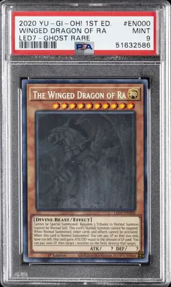 2020 YU-GI-OH! LEGEND DUELISTS: RAGE OF RA #EN000 THE WINGED DRAGON OF RA PSA 9 - Image 1