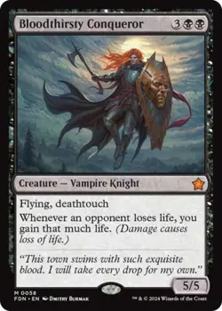 Bloodthirsty Conqueror -Foil Light Play MTG Foundations - Image 1